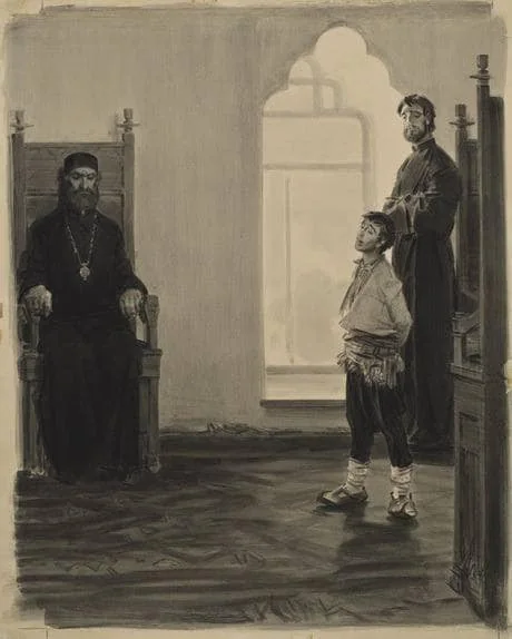 Փոքրիկ Սողոմոնը Գևորգ Դ կաթողիկոսի առջև
