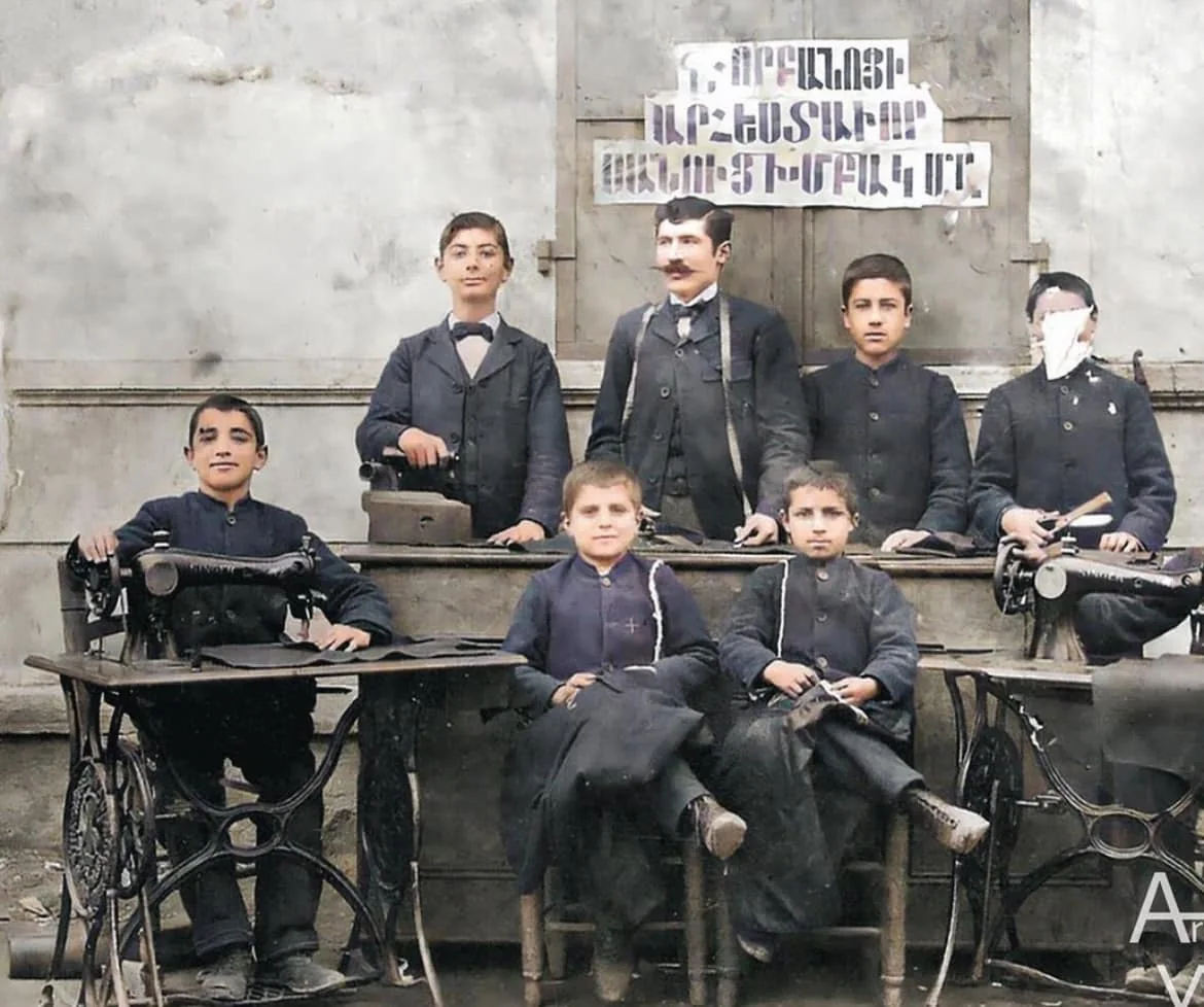 Pupils of an Armenian orphanage, Gurin, 1900